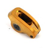 COMP Cams Ultra Gold Aluminum Rocker Arms 19016-16 Arm, Gold, Full Roller, 1.6 Ratio, Aluminum, Narrow Body, Self-Aligning, 3/8 in. Stud, Chevy, Set of 16 thumbnail 1