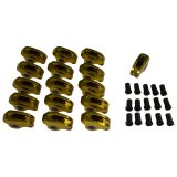 COMP Cams Ultra Gold Aluminum Rocker Arms 19016-16 Arm, Gold, Full Roller, 1.6 Ratio, Aluminum, Narrow Body, Self-Aligning, 3/8 in. Stud, Chevy, Set of 16 thumbnail 3