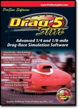 COMP Cams DragSim5 Vehicle Simulators 181601 Software, ProRacing Drag Strip Simulator, PC, Each thumbnail 1