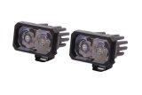 Diode Dynamics Stage Series 2 Light Pods DD6420P Auxiliary Light, LED Light, SSC2, Pro White, Spot, Red Backlight, Clear Lens, 2.0 in. x 3.0 in., Rectangle, Aluminum Housing, Pair thumbnail 1