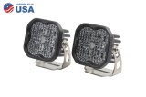 Diode Dynamics SS3 LED Pods DD6121P Auxiliary Lights, Pods, Sport, Flood, Black, Clear Lens, 12 V, 14.5 Watts, Pair thumbnail 2