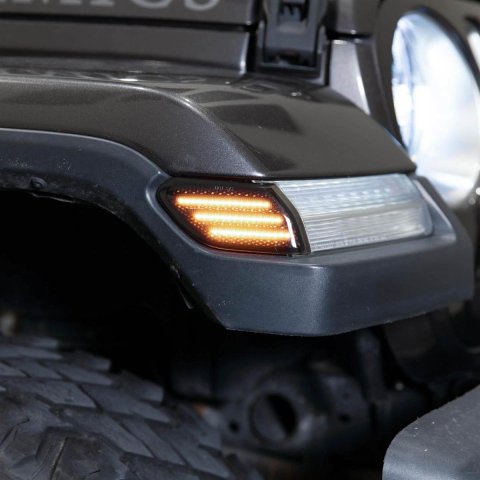 Diode Dynamics Corner Light Assemblies FL0061 2018 Wrangler JL LED Sidemarkers Smoked (pair)