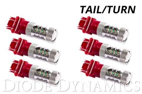 Diode Dynamics Light Bulbs DD0056H LED Light, 3157 HP48 LED Red (six)