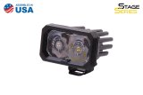 Diode Dynamics Stage Series 2 Light Pods DD6399S Auxiliary Light, LED Light, SSC2, Sport White, Spot, Red Backlight, Clear Lens, 2.0 in. x 3.0 in., Rectangle, Aluminum Housing, Each thumbnail 2
