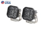 Diode Dynamics SS3 LED Pods DD6122P Auxiliary Lights, Pods, Sport, SAE Fog, Black, Clear Lens, 12 V, 14.5 Watts, Pair thumbnail 1