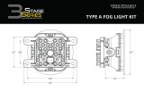 Diode Dynamics SS3 Max LED Fog Light Kits DD6685 Lights, LED, Max, SAE Fog, Yellow Lens, 38.5 Watts, Yellow Bulb Color, 3000K, 3,500 lm, No Backlight, Kit thumbnail 4
