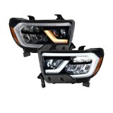 Diode Dynamics LED Reflector Headlights for 2008-2017 SEQUOIA, 2007-2013 TUNDRA - FL0010 Headlight Assemblies, Headlights, High/Low Beam, Clear Lens, Black Housing, White DRL, Toyota, Pair thumbnail 4