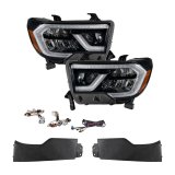 Diode Dynamics LED Reflector Headlights for 2008-2017 SEQUOIA, 2007-2013 TUNDRA - FL0010 Headlight Assemblies, Headlights, High/Low Beam, Clear Lens, Black Housing, White DRL, Toyota, Pair thumbnail 5