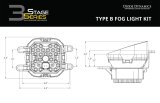 Diode Dynamics SS3 Sport LED Fog Light Kits DD6185 Lights, LED, Sport, Type B, SAE Fog, Clear Lens, 14.5 Watts, White Bulb Color, 6000K, 1520 lm, No Backlight, Kit thumbnail 2