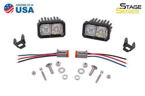 Diode Dynamics Stage Series 2 Light Pods DD6387P Auxiliary Light, LED Light, SSC2, Sport White, Driving/Fog, White Backlight, Clear Lens, 2.0 in. x 3.0 in., Rectangle, Aluminum Housing, Pair thumbnail 4