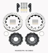 Wilwood ProMatrix Replacement Rotor and Pad Kits 140-12148-D Brake Combos, Kits, Front, Cross-drilled/Slotted Rotors, Black E-Coat, Semi-metallic Pads, Ford, Kit thumbnail 3