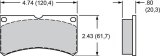 Wilwood Disc Brakes Brake Pads 150-45-10420K PAD,10420-45,XRZ,.800 THK,AXLE SET thumbnail 2