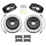 Wilwood DPC56 Rear Brake Kits for 1997-2004 CORVETTE - 140-17670-D Disc Brakes, DPC56, Rear, 12.01 in. Rotors, Pads, Cross-Drilled/Slotted Rotor, 4-Piston, Black Powdercoated, BP-10 Pads, Chevrolet, Kit thumbnail 3