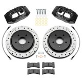 Wilwood DPC56 Rear Brake Kits for 1997-2004 CORVETTE - 140-17670-D Disc Brakes, DPC56, Rear, 12.01 in. Rotors, Pads, Cross-Drilled/Slotted Rotor, 4-Piston, Black Powdercoated, BP-10 Pads, Chevrolet, Kit thumbnail 5