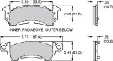 Wilwood Smart Pad BP-40 Brake Pads 150-40-D52K Pads, Pad, BP-40, High-Friction, Semi-Metallic, D52, High Performance, Set thumbnail 2