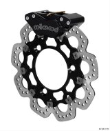 Wilwood GP320 Sprint Race Car Disc Brake Kits 140-11773 Brake, Driver Side Front, Sprint, Cross-Drilled Rotor, 4-Piston Gray Caliper, Kit thumbnail 1