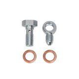 Wilwood Brake Line Fittings and Adapters 220-17774 Fittings, Straight, Steel, Zinc, 10mm Banjo, -3 AN Male Threads, Each thumbnail 1