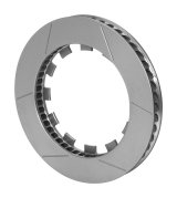 Wilwood GT 48 Series Curved Vane Rotors 160-15562-B Brake Rotor, Series, Slotted Surface, Carbon Iron, Natural, Driver Side, Each thumbnail 1