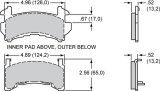 Wilwood Smart Pad BP-30 Brake Pads 150-30-D154K Pads, Pad, BP-30, D154, High-Friction Metallic, High Performance, Set thumbnail 1