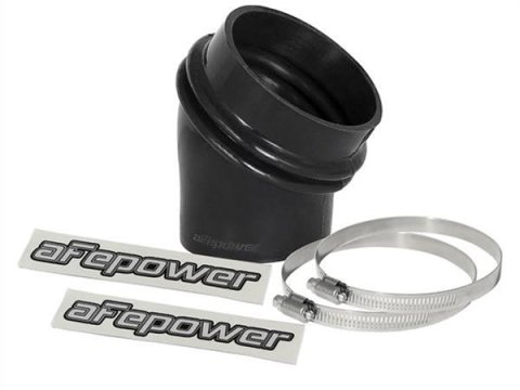 aFe Tubing Couplers 59-00089 Couplers, 35 degree Elbow, Silicone, Black, 3.00 in. Inlet/2.50 in. Outlet Diameter, Each