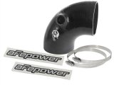 aFe Tubing Couplers 59-00111 Couplers, 90 degree Elbow, Silicone, Black, 3.75 in. Inlet/Outlet Diameter, 15/16 in. Port On the Middle of the Side, Each thumbnail 1