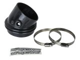 aFe Tubing Couplers 59-00123 Couplers, 30 degree Elbow, Silicone, Black, 4.38 in. Inlet/3.88 in. Outlet Diameter, Has A Port for Connecting A PCV Line, Each thumbnail 1