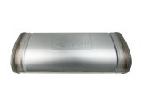 aFe Mach Force XP 409 Stainless Steel 2.5 Inch Muffler 49M00052 Mufflers, XP, Steel, Natural, Oval Case, Dual 2.50 in. Center Inlets/Outlets, 18.00 in. Overall Length, Each thumbnail 2