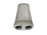 aFe Mach Force XP 409 Stainless Steel 2.5 Inch Muffler 49M00052 Mufflers, XP, Steel, Natural, Oval Case, Dual 2.50 in. Center Inlets/Outlets, 18.00 in. Overall Length, Each thumbnail 3