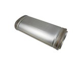 aFe Mach Force XP 409 Stainless Steel 2.5 Inch Muffler 49M00052 Mufflers, XP, Steel, Natural, Oval Case, Dual 2.50 in. Center Inlets/Outlets, 18.00 in. Overall Length, Each thumbnail 4