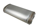 aFe Mach Force XP 409 Stainless Steel 2.5 Inch Muffler 49M00052 Mufflers, XP, Steel, Natural, Oval Case, Dual 2.50 in. Center Inlets/Outlets, 18.00 in. Overall Length, Each thumbnail 5