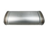 aFe Mach Force XP 409 Stainless Steel 2.5 Inch Muffler 49M00052 Mufflers, XP, Steel, Natural, Oval Case, Dual 2.50 in. Center Inlets/Outlets, 18.00 in. Overall Length, Each thumbnail 7