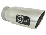 aFe Mach Force XP Round, Polished 4 Inch Exhaust Tip 49T40501-P12 Tip, XP, Clamp-on, Stainless, Polished, 4.00 in. Inlet Diameter, 5.00 in. Outlet, 12.00 in. Length, Each thumbnail 5
