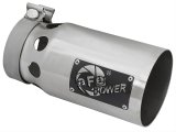aFe Rebel XD Round, Polished 4 Inch Exhaust Tip 49T40501-P10 Tip, XD, Clamp-on, Stainless, Polished, 4.00 in. Inlet Diameter, 5.00 in. Outlet, 10.00 in. Length, Each thumbnail 1