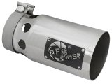 aFe Rebel XD Round, Polished 4 Inch Exhaust Tip 49T40501-P10 Tip, XD, Clamp-on, Stainless, Polished, 4.00 in. Inlet Diameter, 5.00 in. Outlet, 10.00 in. Length, Each thumbnail 3