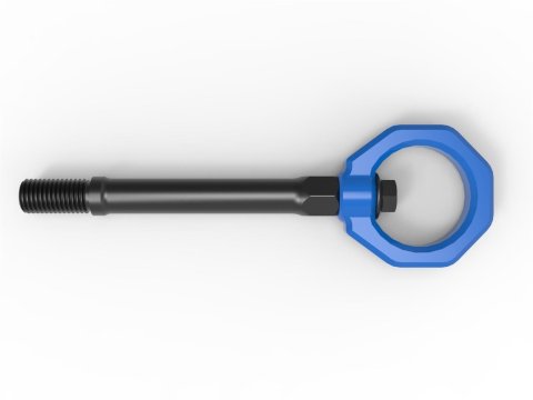 aFe Control Tow Hooks for 2020-2025 CORVETTE - 450-401014-L Hook, Front, Blue Powdercoated, Chevy, Corvette, Each thumbnail 4