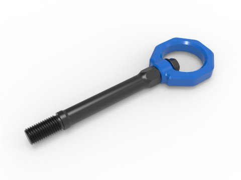 aFe Control Tow Hooks for 2020-2025 CORVETTE - 450-401014-L Hook, Front, Blue Powdercoated, Chevy, Corvette, Each thumbnail 6
