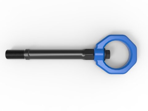 aFe Control Tow Hooks for 2020-2025 CORVETTE - 450-401014-L Hook, Front, Blue Powdercoated, Chevy, Corvette, Each thumbnail 8