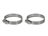 aFe Stainless Steel Hose Clamps 59-01010-MA Clamps, Worm Gear Style, Steel, Natural, 1.563 in. to 2.500 in. O.D., Pair thumbnail 1