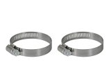 aFe Stainless Steel Hose Clamps 59-01010-MA Clamps, Worm Gear Style, Steel, Natural, 1.563 in. to 2.500 in. O.D., Pair thumbnail 2
