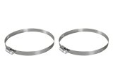 aFe Stainless Steel Hose Clamps 59-01018-MA Clamps, Worm Gear Style, Steel, Natural, 4.560 in. to 5.500 in. O.D., Pair thumbnail 2