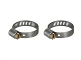 aFe Stainless Steel Hose Clamps 59-01005-MA Clamps, Worm Gear Style, Steel, Natural, 0.688 in. to 1.250 in. O.D., Pair thumbnail 1