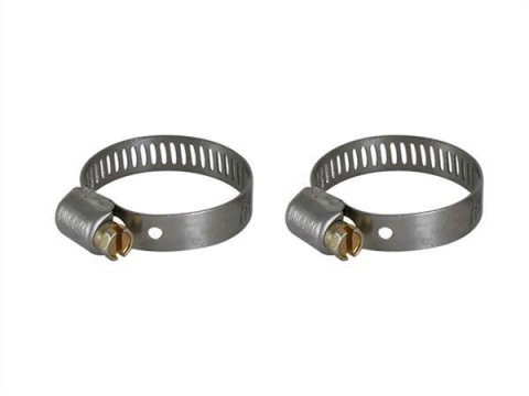 aFe Stainless Steel Hose Clamps 59-01005-MA Clamps, Worm Gear Style, Steel, Natural, 0.688 in. to 1.250 in. O.D., Pair