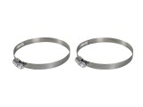 aFe Stainless Steel Hose Clamps 59-01016-MA Clamps, Worm Gear Style, Steel, Natural, 3.563 in. to 4.500 in. O.D., Pair thumbnail 2