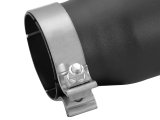 aFe Mach Force XP Round, Black 3.50 Inch Exhaust Tip 49T35452-B12 Tip, XP, Clamp-on, Stainless, Powdercoated, in. Inlet Diameter, 4.50 in. Outlet, 12.00 in. Length, Each thumbnail 1