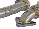 aFe Twisted Steel Turbo Up Pipes 48-34009 Exhaust Up-Pipe, Stainless Steel, Natural, Chevrolet, GMC, 6.6L, Kit thumbnail 2