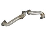 aFe Twisted Steel Turbo Up Pipes 48-34009 Exhaust Up-Pipe, Stainless Steel, Natural, Chevrolet, GMC, 6.6L, Kit thumbnail 7