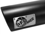aFe Mach Force XP Round, Black 4 Inch Exhaust Tip 49T40506-B12 Tip, XP, Clamp-on, Stainless, Powdercoated, 4.00 in. Inlet Diameter, 5.00 in. Outlet, 12.00 in. Length, Pair thumbnail 2
