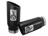aFe Mach Force XP Round, Black 4 Inch Exhaust Tip 49T40506-B12 Tip, XP, Clamp-on, Stainless, Powdercoated, 4.00 in. Inlet Diameter, 5.00 in. Outlet, 12.00 in. Length, Pair thumbnail 5