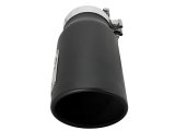 aFe Mach Force XP Round, Black 4 Inch Exhaust Tip 49T40506-B12 Tip, XP, Clamp-on, Stainless, Powdercoated, 4.00 in. Inlet Diameter, 5.00 in. Outlet, 12.00 in. Length, Pair thumbnail 6