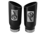 aFe Mach Force XP Round, Black 4 Inch Exhaust Tip 49T40506-B12 Tip, XP, Clamp-on, Stainless, Powdercoated, 4.00 in. Inlet Diameter, 5.00 in. Outlet, 12.00 in. Length, Pair thumbnail 9